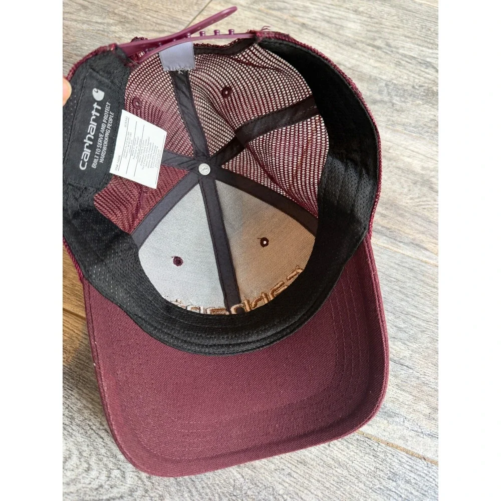 Carhartt Trucker Hat One Size Embroidered Mesh Snapback Hat Spell Out Mens OSFA
